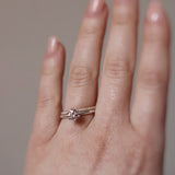 Finished: High-Set Solitaire Ring in Silver with A Light Pink Morganite