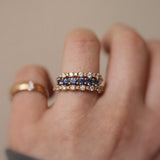 Finished: Mini Angel Ring with Cornflower Blue Sapphires from Sri Lanka