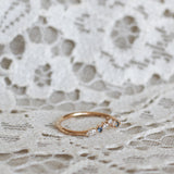 Marquise Diamond Triangle Ring - Mother's Ring 