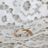 Marquise Diamond Triangle Ring - Mother's Ring 