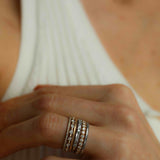 Amelias Minimalistiska Baguetteband med Briljanter - Topptäckt - Vitguld/Platina