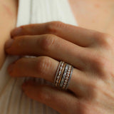 Amelias Minimalistiska Baguetteband med Briljanter - Topptäckt - Vitguld/Platina