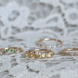 Angel Ring med Ljusgula Safirer