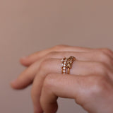 Curved Phoebe Marquise Ring