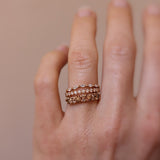 Anita Ring with Chocolate and Champagne Diamonds