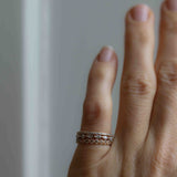 Astrid Top Covered Diamond Band - Champagnediamanter