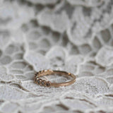 Astrid Top Covered Diamond Band - Champagnediamanter