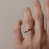 Astrid's Five Diamond Triangle Ring