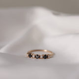 Brigitte Ring with Black and White Diamonds