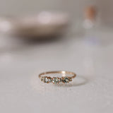 Finished: Pre-loved Brigitte Ring with Olive Green Sapphires