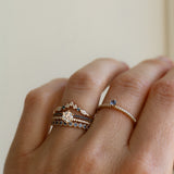 Marquise Diamond Triangle Ring - Mother's Ring 