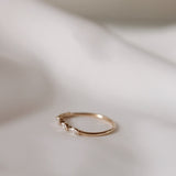 Curved Phoebe Marquise Ring