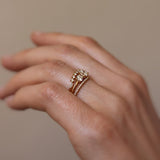 Jade Petite Wave Half Ring