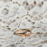 Donnas Dome Ring med kuddformad Antikdiamant (Gammelslipad Diamant) (Old Mine Cut)