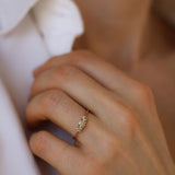 Edith Ring med Champagnediamanter