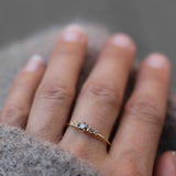 Elise Ring Ombré med Choklad- och Champagnediamanter