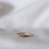Elise Ring Ombré med Choklad- och Champagnediamanter