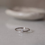 Finished: Pre-Loved Lily Tiny Diamond Drop Ring in White Gold