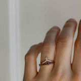 Mini Elise Ring med Svarta Diamanter