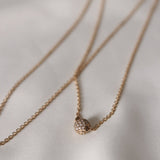 Petite GAIA Diamond Necklace Lock and Chain