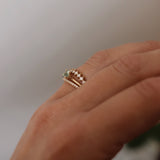 Finished: Pre-loved Low Set Not At All Tiny Ring with Olive Green Sapphire