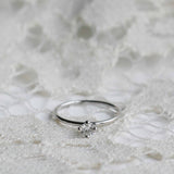 Start Bidding: Pre-Loved Not At All Tiny Diamond Ring in White Gold