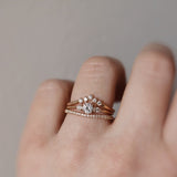 Jade Petite Wave Half Ring