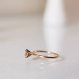 Solitaire Petite Ring med Champagnediamant