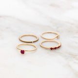 Mini Brigitte Ring with Rubies