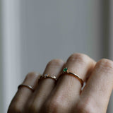 Start Bidding: Tiny Solitaire Ring med Smaragd (visningsex)