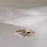 Finished: The Solitaire Ring with 0.70 CT Salt and Pepper Diamond