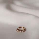 Vintage Style Diamond Huggie