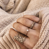Not So Tiny Sparkle Ring med Champagnediamanter