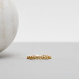 Finished: Astrid Vintage Diamond Band - Top Covered with Yellow Sapphires