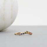 Finished: Rainbow Diamond Triangle Ring