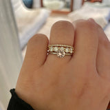 Finished: Low Set Solitaire Ring in White Gold with Light Pink Morganite
