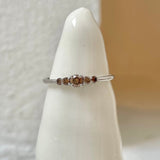 Finished: Mini Elise Ring in White Gold with Dark Chocolate Diamonds