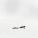 Finished: Idun Curved Diamond Band in White Gold with Black and White Diamonds