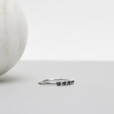 Finished: Mini Brigitte Ring in White Gold with Black and White Diamonds