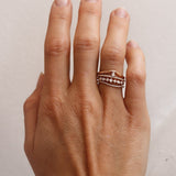 Jade Petite Wave Half Ring