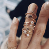 Not So Tiny Sparkle Ring med Champagnediamanter