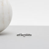 Finished: Not So Tiny Sparkle Ring in White Gold with Black and White Diamonds