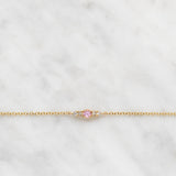 One-Of-A-Kind Mini Elise Bracelet with light pink sapphire, champagne diamonds and diamonds