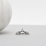 Finished: Jade Petite Wave Enough Ring in White Gold with Black and White Diamonds