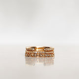 Open Jade Ring med Champagnediamanter