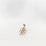 Tulum Diamond Leaf Earstud