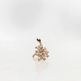 Tulum Diamond Leaf Earstud