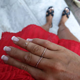 Jade Petite Ring med Champagnediamanter