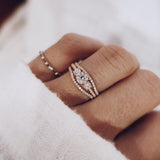 Jade Petite Wave Half Ring